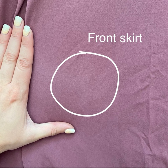 David’s Bridal Chianti Purple One Shoulder Georgette Cascade Bridesmaid Dress - Picture 12 of 14